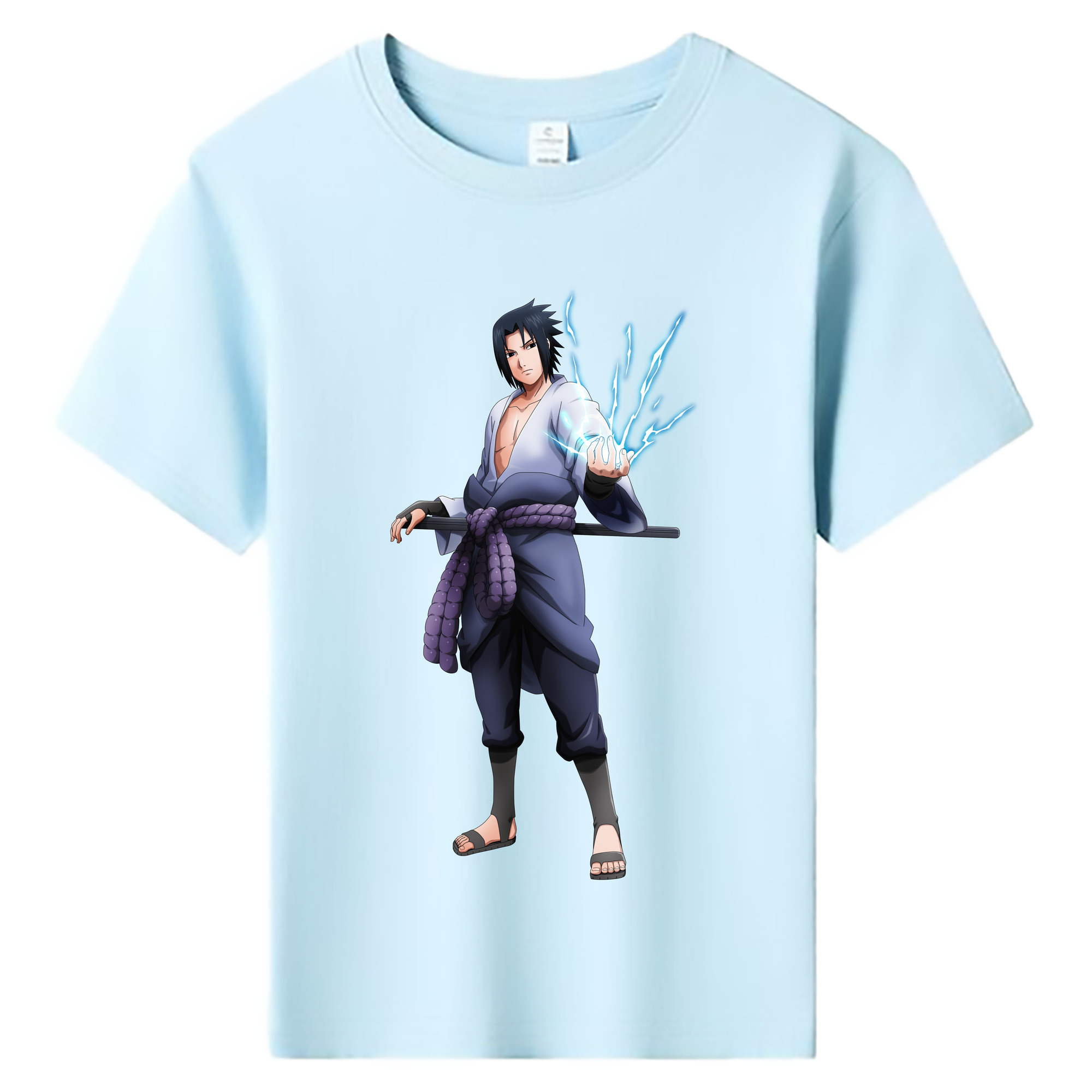 （画像用） NARUTO -ナルト- うちは サスケ Uchiha Sasuke 綿100％キッズTシャツ（フロントプリント）